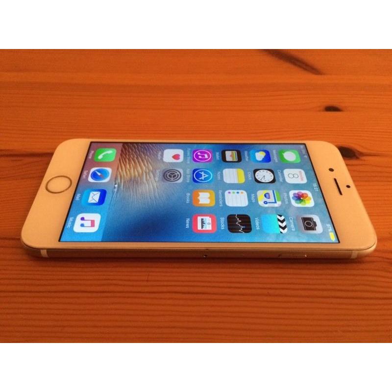 White/gold iPhone 6 (unlocked, free delivery, more phones available)