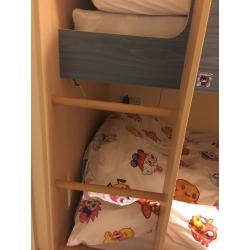 Excellent Reduced! Condition Solid Wood Bunk Bed with 2 Mattresses
