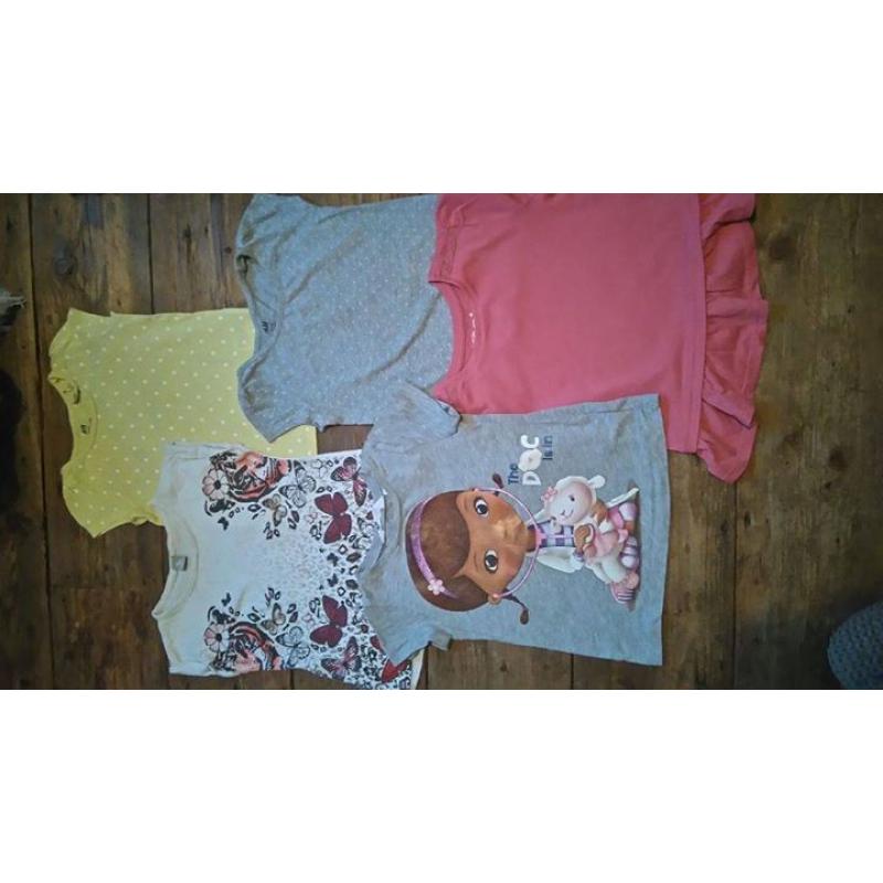 Bundle of girls t shirts aged 3 - good condition