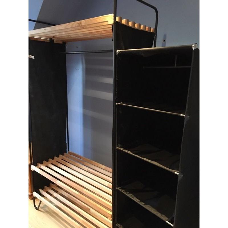 Clothes storage units.