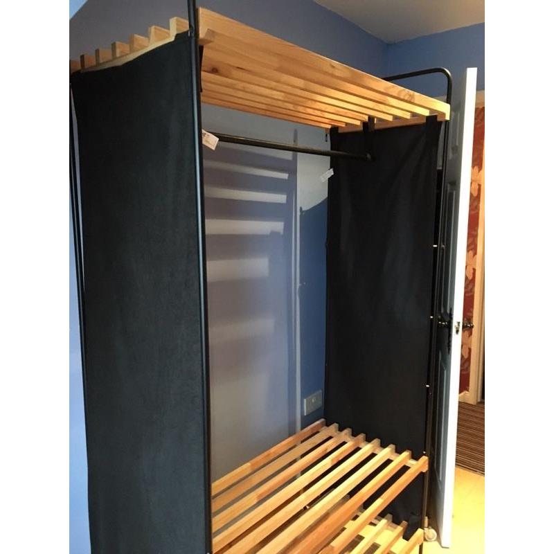 Clothes storage units.