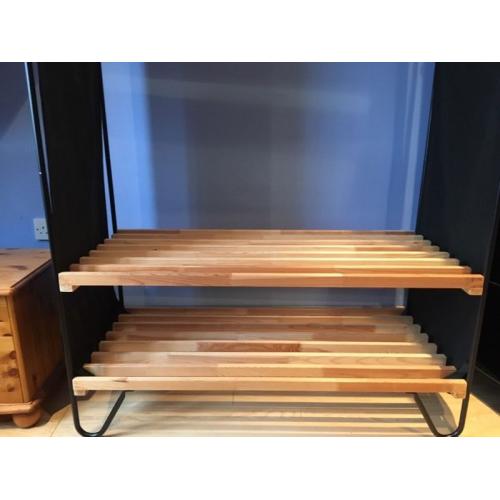 Clothes storage units.
