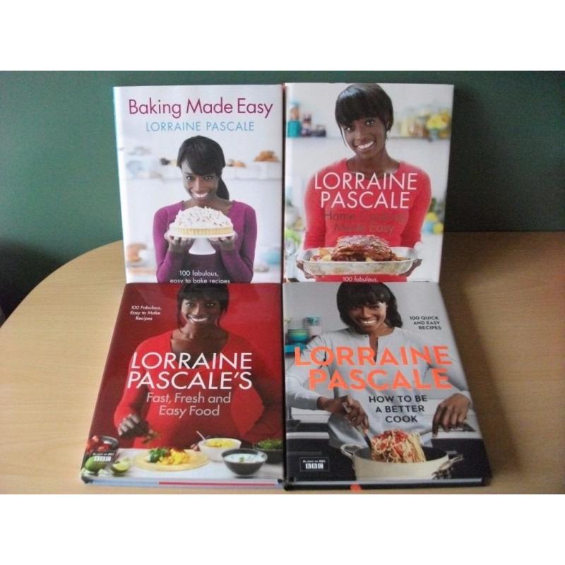 Lot of 4 Lorraine Pascale Hardback Cook Books NEW - NEEDS TO GO ASAP! recipes, food, baking, cooking