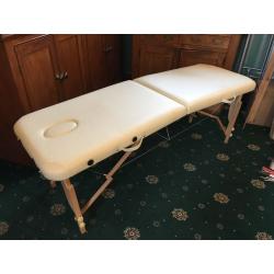 White Faux Leather Beauty Massage Table Used