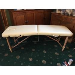 White Faux Leather Beauty Massage Table Used
