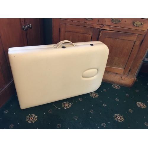 White Faux Leather Beauty Massage Table Used