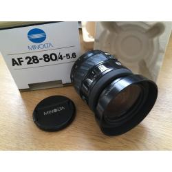 Minolta AF28-80 lens (should fit Sony DSLR 'A' mount cameras)
