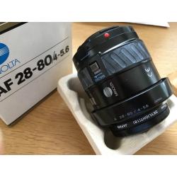 Minolta AF28-80 lens (should fit Sony DSLR 'A' mount cameras)