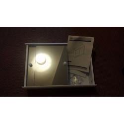 White Sliding door mirror Bathroom cabinet