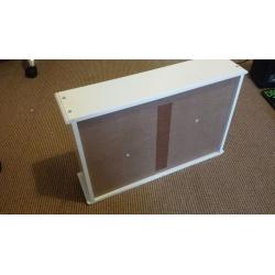 White Sliding door mirror Bathroom cabinet