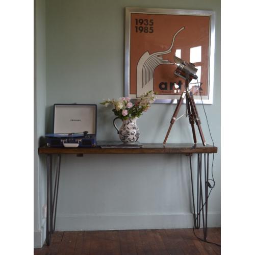Industrial Console Table Mid Century Modern Style hairpin