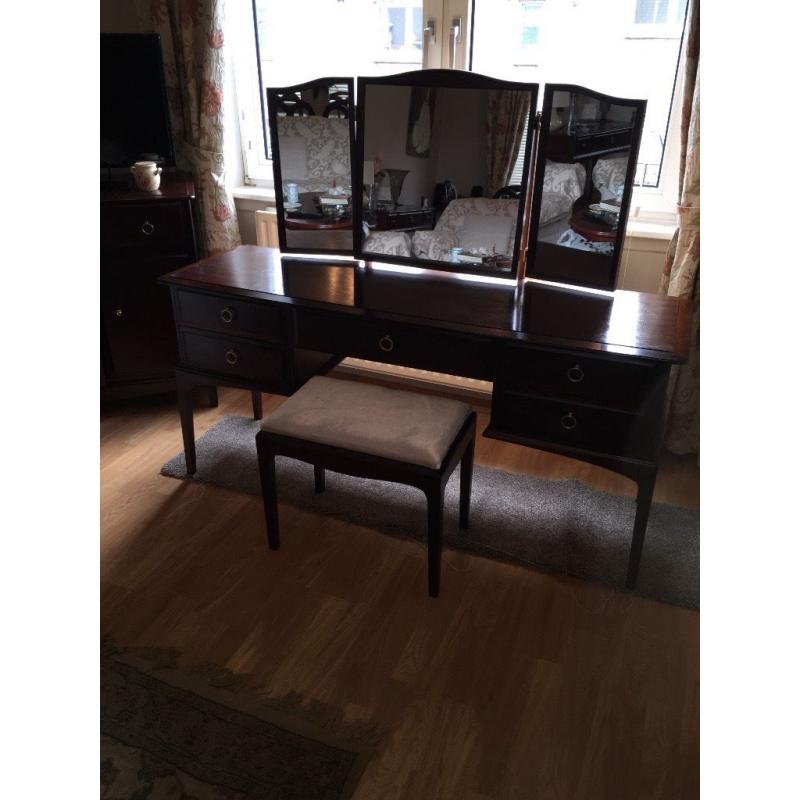 Stag dressing table and matching stool