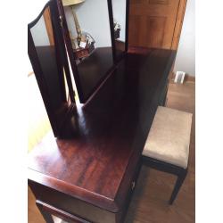 Stag dressing table and matching stool