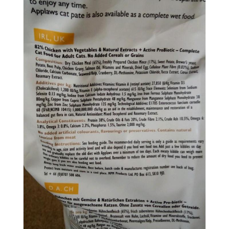 High quality cat food Applaws