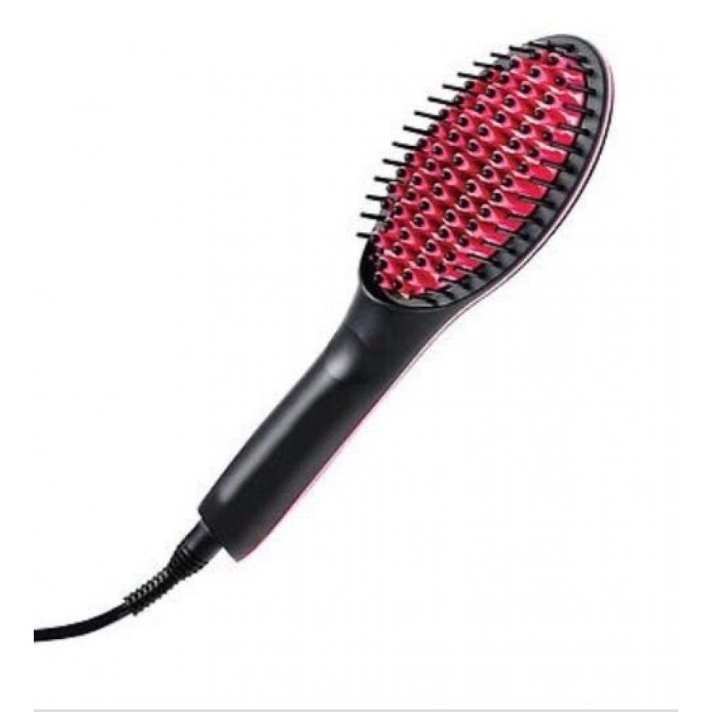 JML Simply Straight Ceramic Heat Hair Straightening Brush with Digital Control