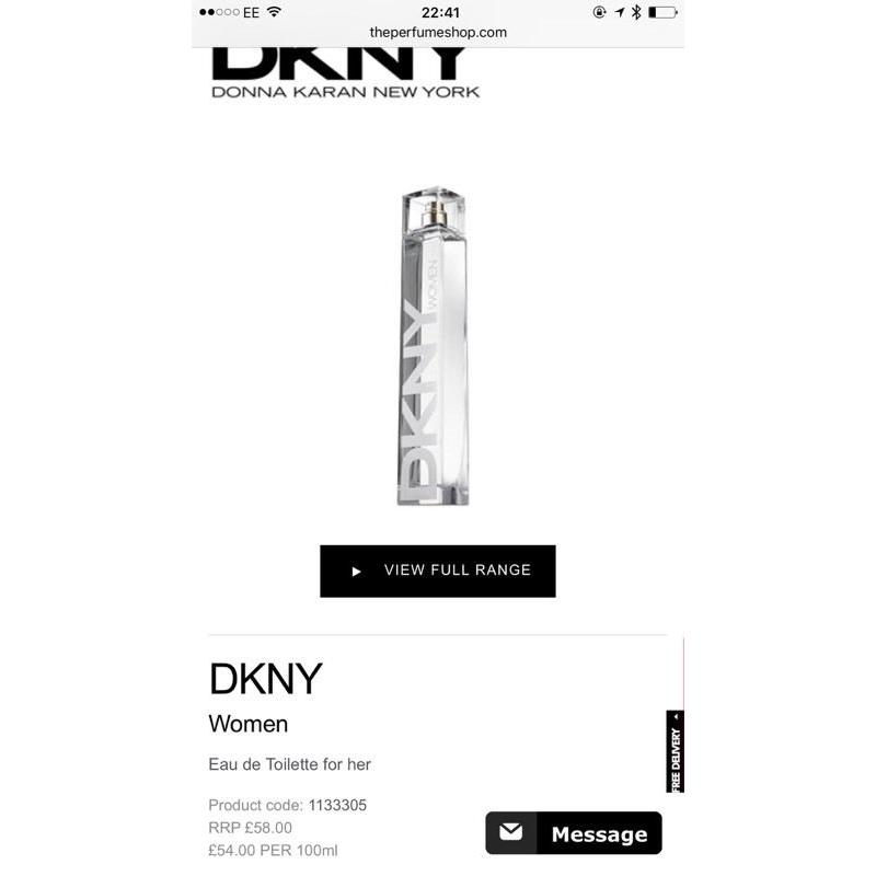 DKNY Perfume 100ml