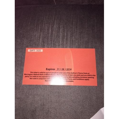 Gullivers world family ticket for 4