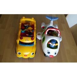 Fisher price little people school bus and airplane