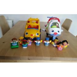 Fisher price little people school bus and airplane