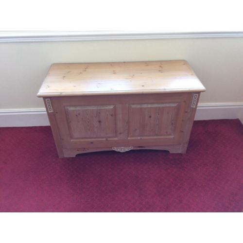 M&S limed pine storage cupboard and matching blanket box