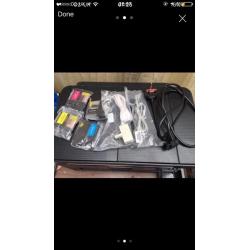 Brother MCF-J625DW A3 printer, with ink cartridges, connectors and more.