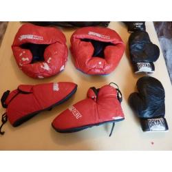 Collection of boxing / martial arts pads,gloves etc