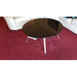 Black glass furniture for living room