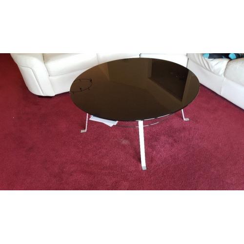 Black glass furniture for living room