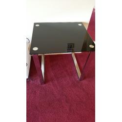 Black glass furniture for living room