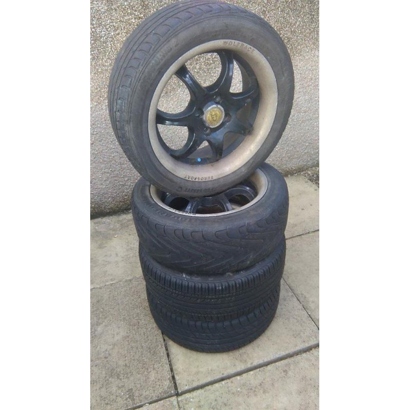 15" WOLFRACE ALLOY WHEELS