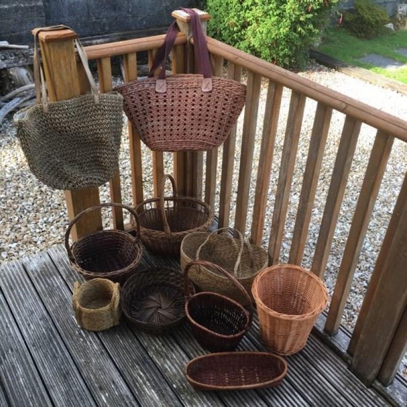 Wicker baskets job lot