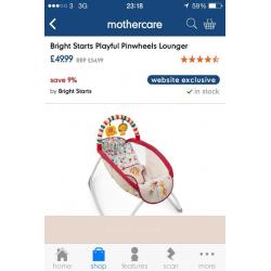 Bright starts lounger