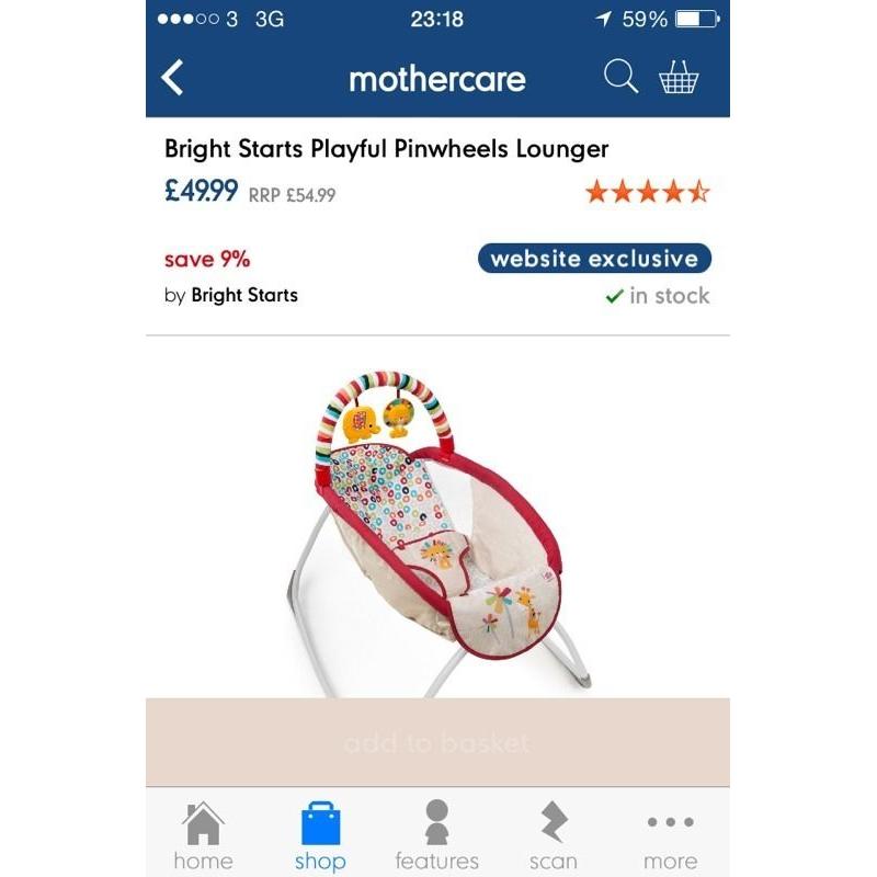 Bright starts lounger