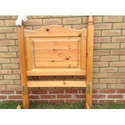 solid pine single bed with mattress