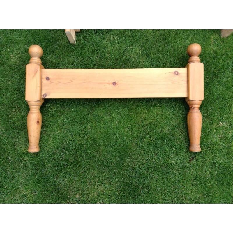 solid pine single bed with mattress