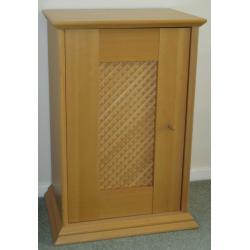 Dining Suite - Beech finish - extending table, 6 chairs, 2 side cupboards - Good condition