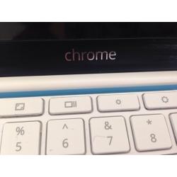 White chrome Hp laptop
