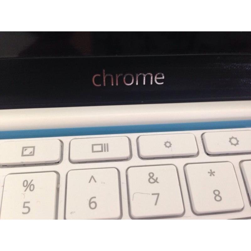 White chrome Hp laptop