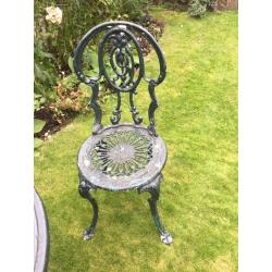 Wrought iron garden bistro set