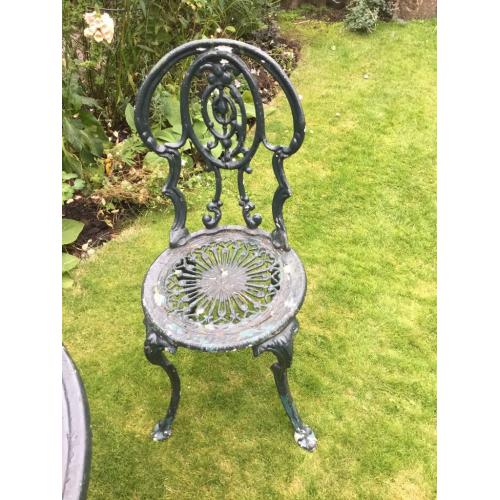Wrought iron garden bistro set