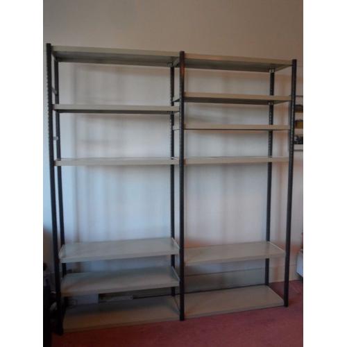 Raaco Galvanised Shelving/Bookcase (12 Shelves)