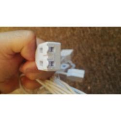 Rj11 daisy chain to dual toolless double splitter connector