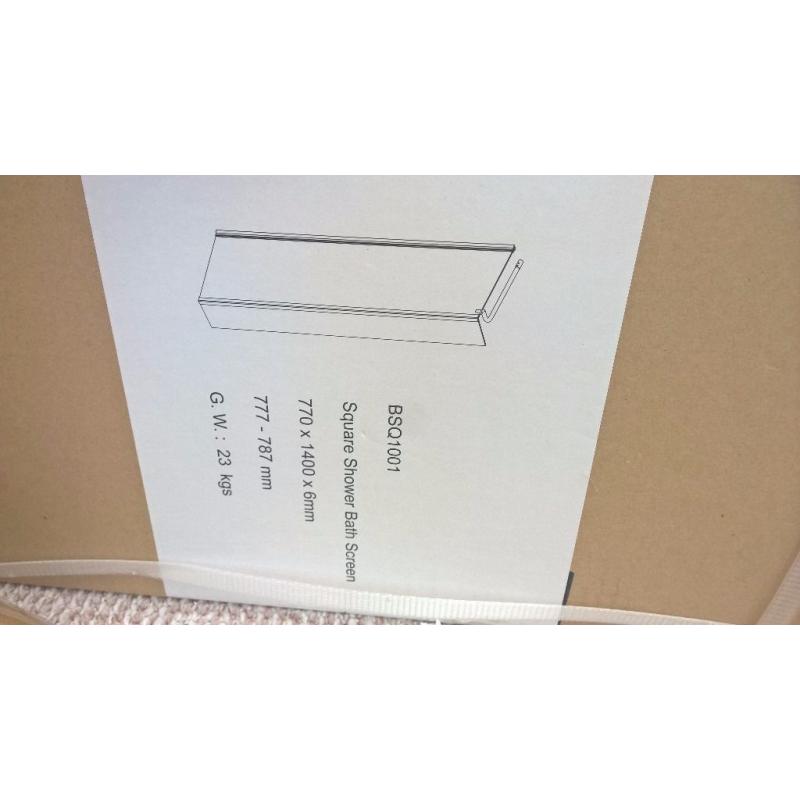 Shower Bath Screen 770 x 1400 x 6mm