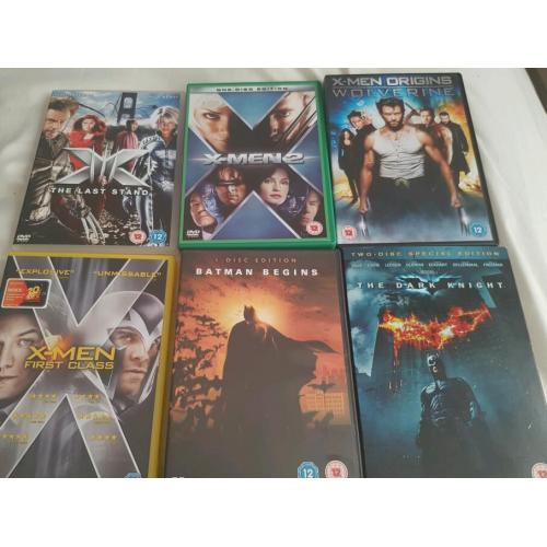 Xmen and batman dvds