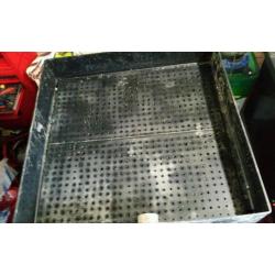 Very large trickle filter koi pond full of media including k1