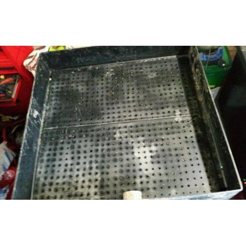 Very large trickle filter koi pond full of media including k1