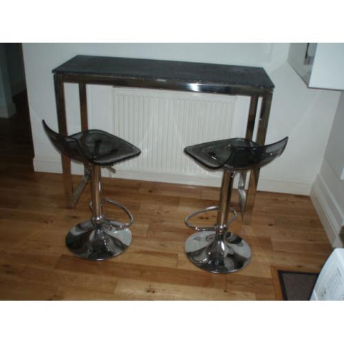 Bar Table together with 2 Stools (Ex John Lewis) - excellent condition