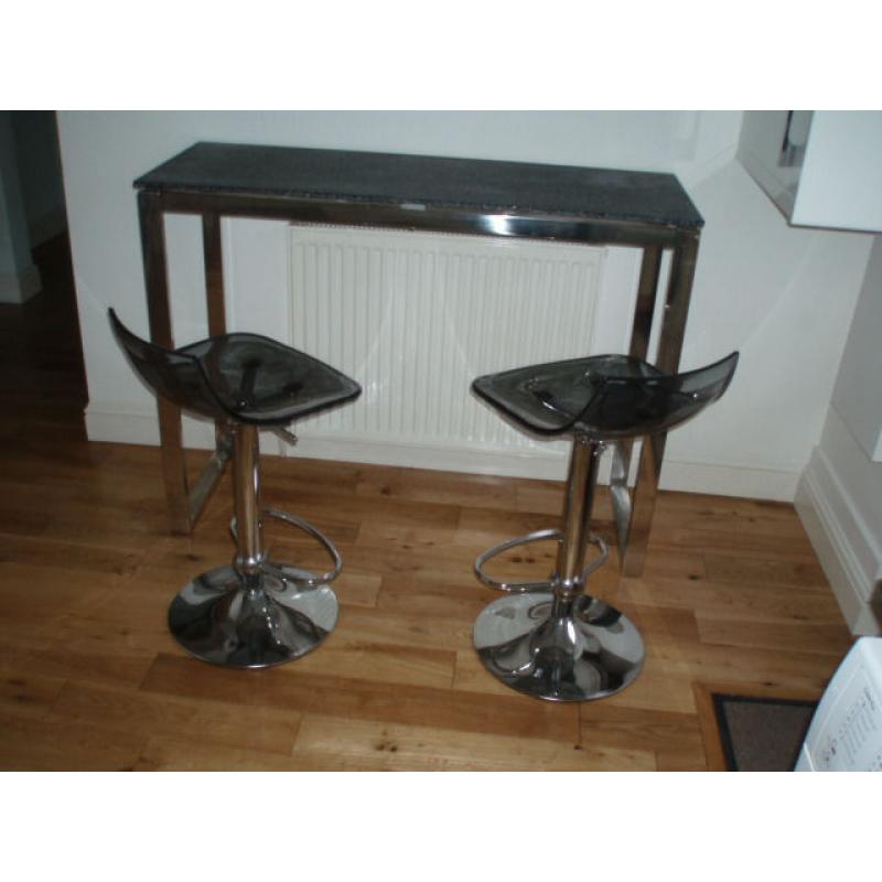 Bar Table together with 2 Stools (Ex John Lewis) - excellent condition