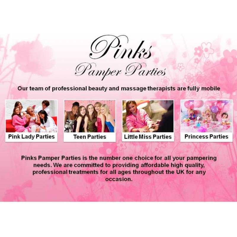 Pamper Parties for ladies and girls