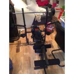 Pro Power weight bench,Dumbbells, weights